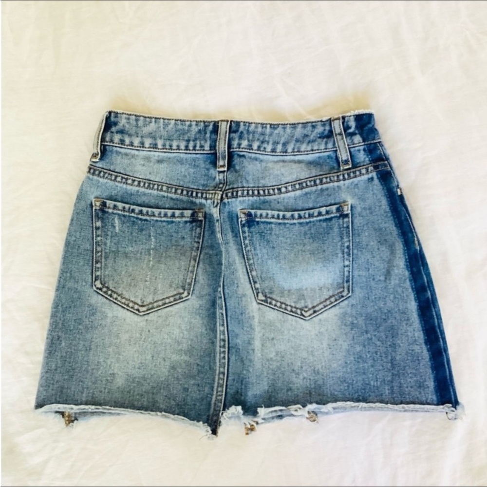 PacSun Los Angeles Blue Denim Jean Mini Skirt XS - Picture 2 of 3